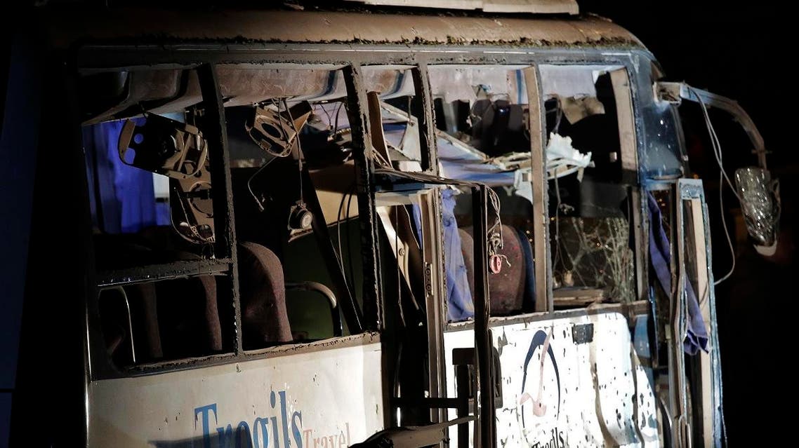 Egypt bus explosion. (AP)