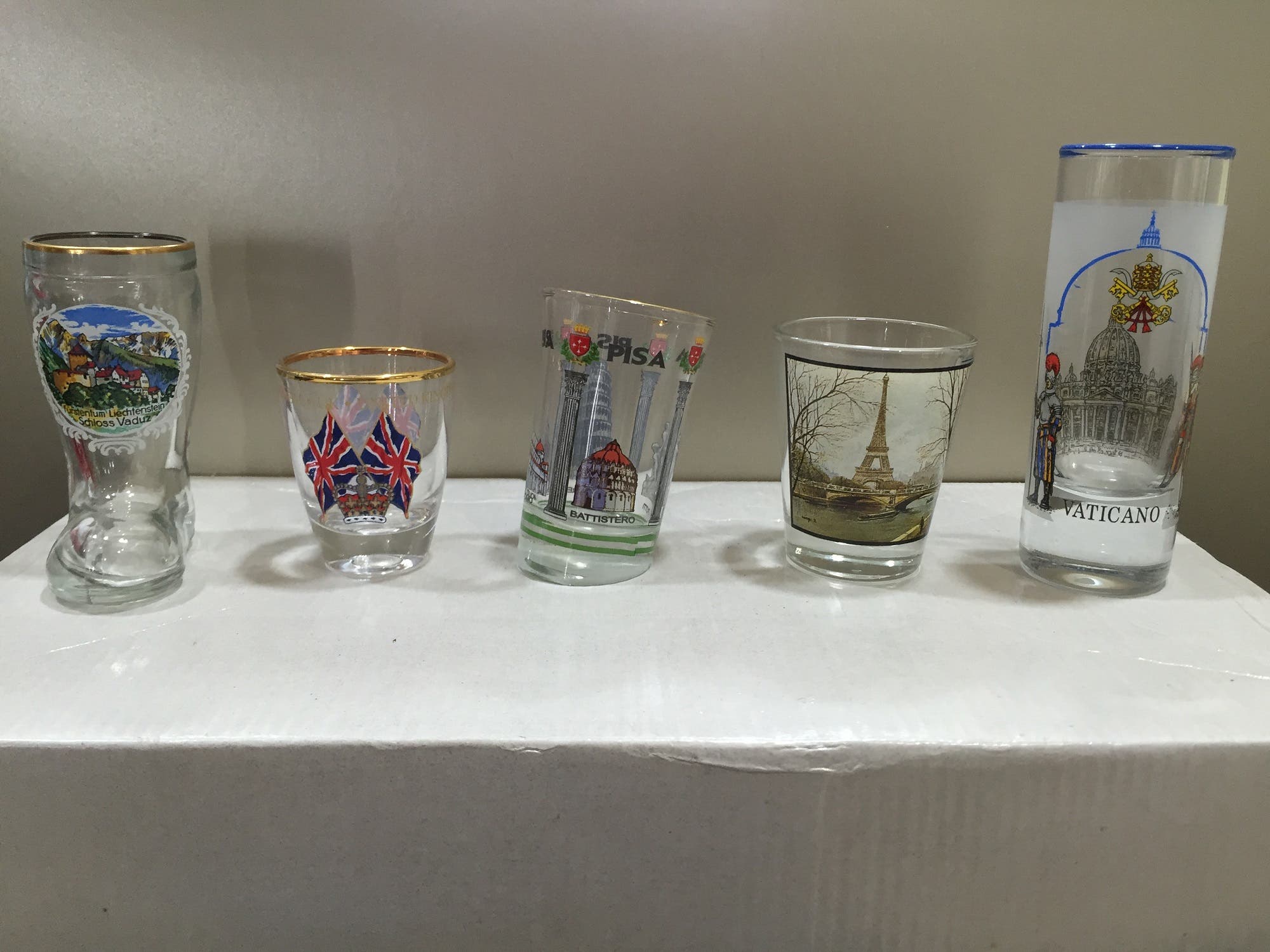 Many shot glasses have strange shapes. (Supplied)