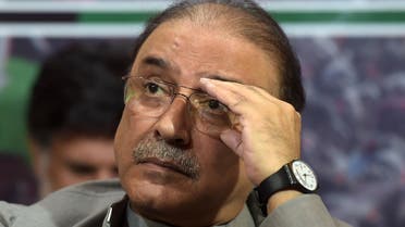 Asif Ali Zardari during a press conference in Islamabad on June 28, 2018. (AFP)