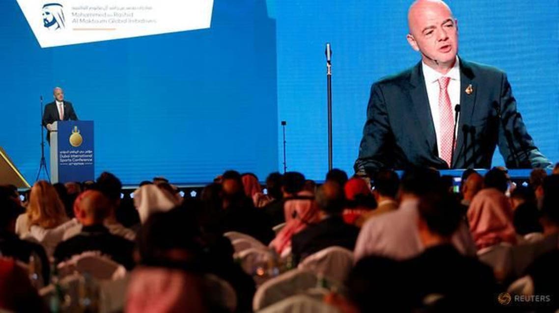Gianni Infantino, President of FIFA speaks during the Dubai International Sports Conference in Dubai, UAE January 2, 2019. REUTERS/Satish Kumar