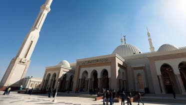A general view of al-Fattah al-Aleem Mosque in the New Administrative Capital (NAC) east of Cairo. (Reuters)