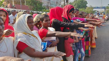 More than 3.5 million women formed a human chain across the south Indian state of Kerala last week. (Supplied)