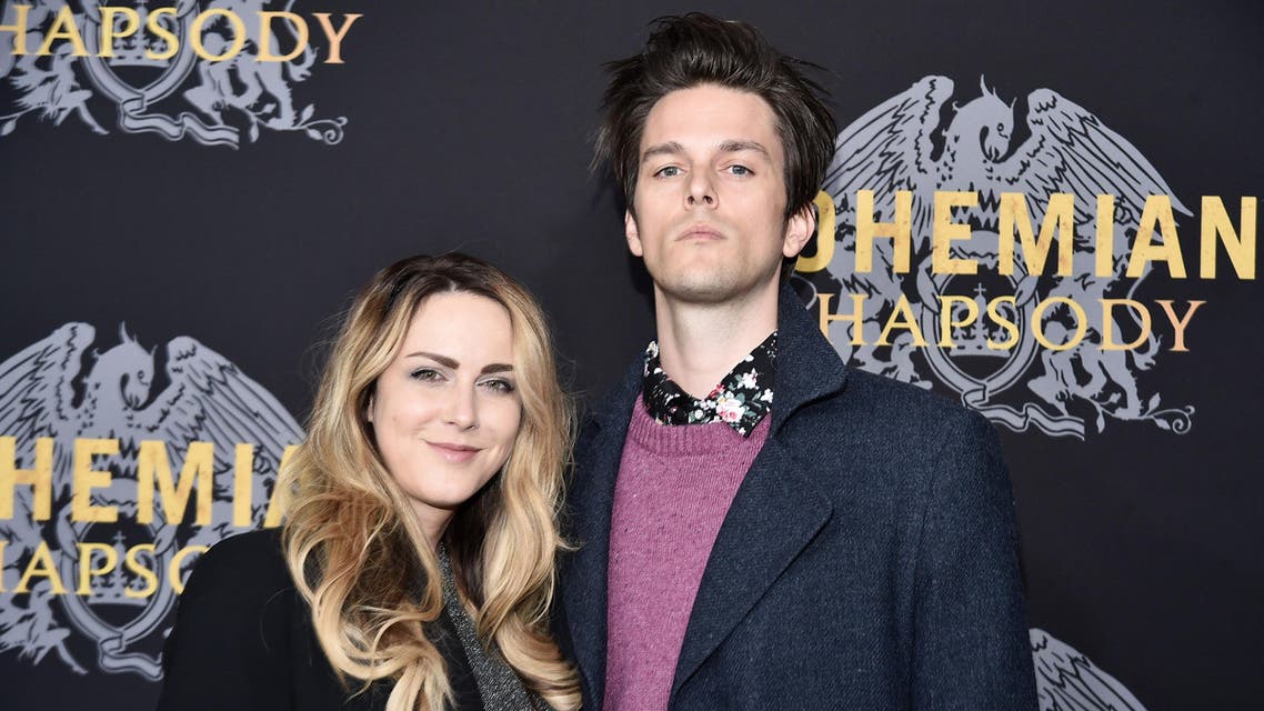 Breezy Douglas and Dallon Weekes attend “Bohemian Rhapsody” at the Paris Theatre in New York on October 30, 2018. (AFP)