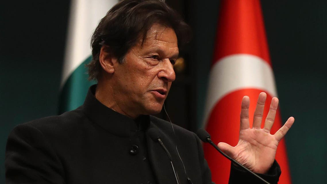 Prime Minister Imran Khan during a press conference in Ankara on January 4, 2019. (AFP)