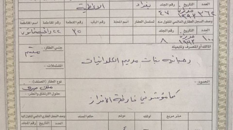 بيع الكنائس ببغداد نائب سابق يكشف وثائق للعربية نت