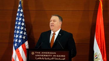 Pompeo, in his speech at the American University in Cairo, delivered a scathing rebuke of the Obama administration’s Mideast policies. (AP)