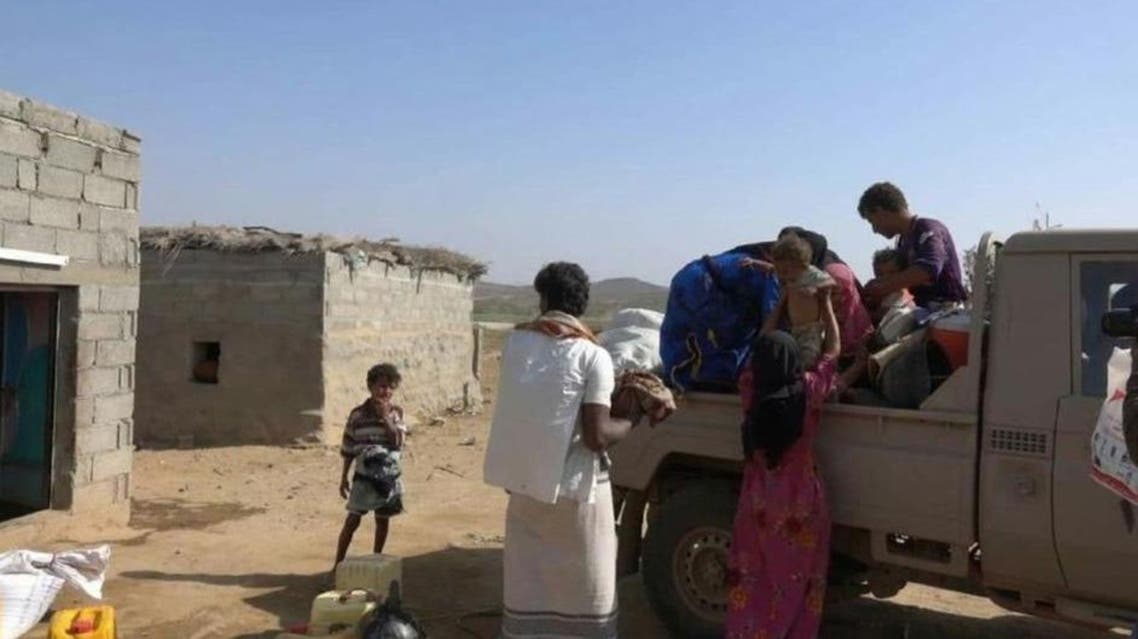 Residents of the village of Shalila flee their homes Saturday. (Supplied)