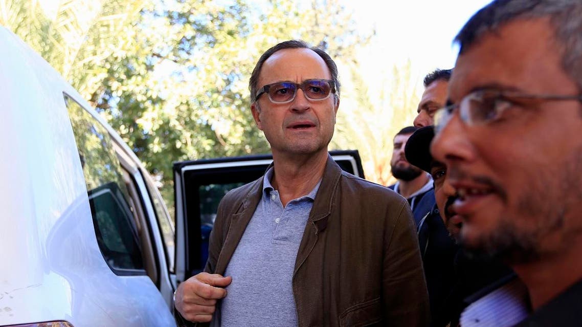 Retired Dutch general Patrick Cammaert, who heads a United Nations team tasked with monitoring a ceasefire between the Iranian-aligned Houthi group and Saudi-backed government forces in Yemen's Hodeidah, arrives in the Yemeni capital Sanaa on December 23, 2018. (AFP)