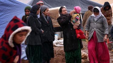 Displaced Yazidi women (AFP)