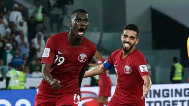 qatar celebrate goal ap 