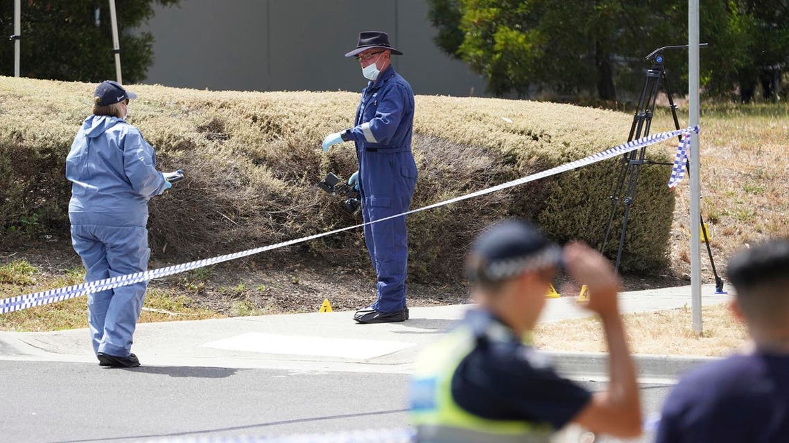 In this Wednesday, Jan. 16, 2019, photo, police investigators work at the scene where the body of Israeli student student Aiia Maasarwe was found in Melbourne, Australia. (AP)
