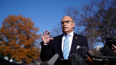 Director of the National Economic Council Larry Kudlow speaks to reporters outside the White House in Washington, DC on December 3, 2018. (AFP)
