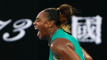 Serena Williams of the U.S. reacts during the match against Romania's Simona Halep. (Reuters)