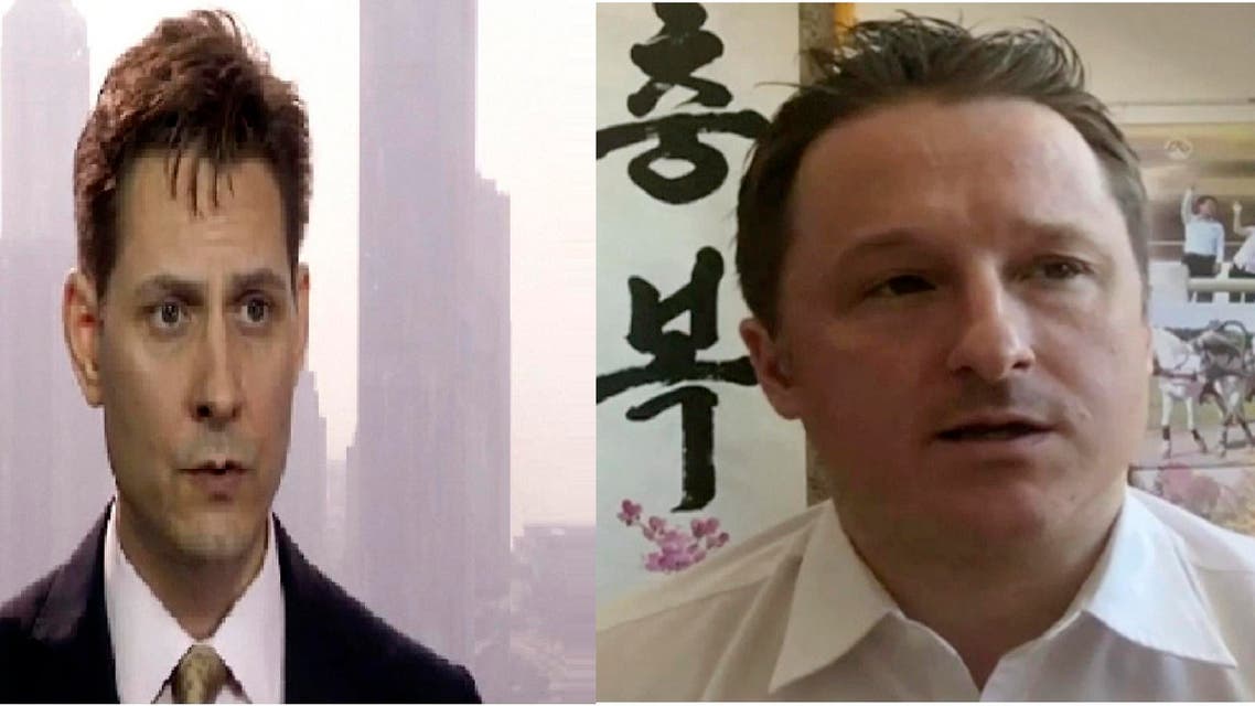 Michael Spavor (L) and Michael Kovrig (R) detained in China. (AP)