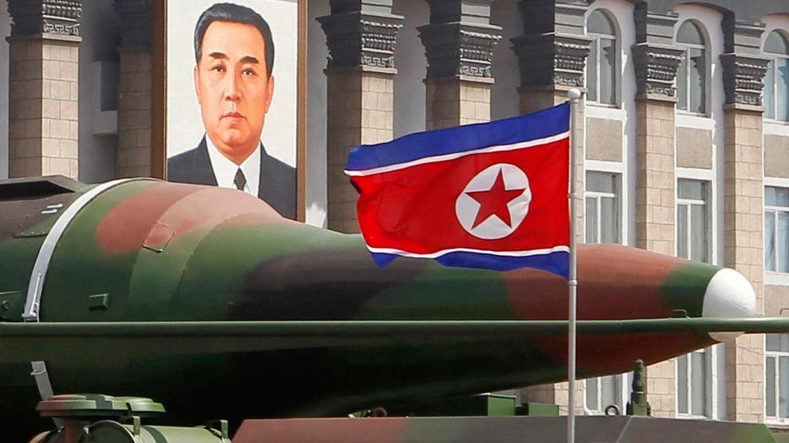 In this photo taken Sunday, April 15, 2012, what appears to be a new missile is carried during a mass military parade at the Kim Il Sung Square in Pyongyang, North Korea, to celebrate the 100th anniversary of the country's founding father Kim Il Sung. (AP)
