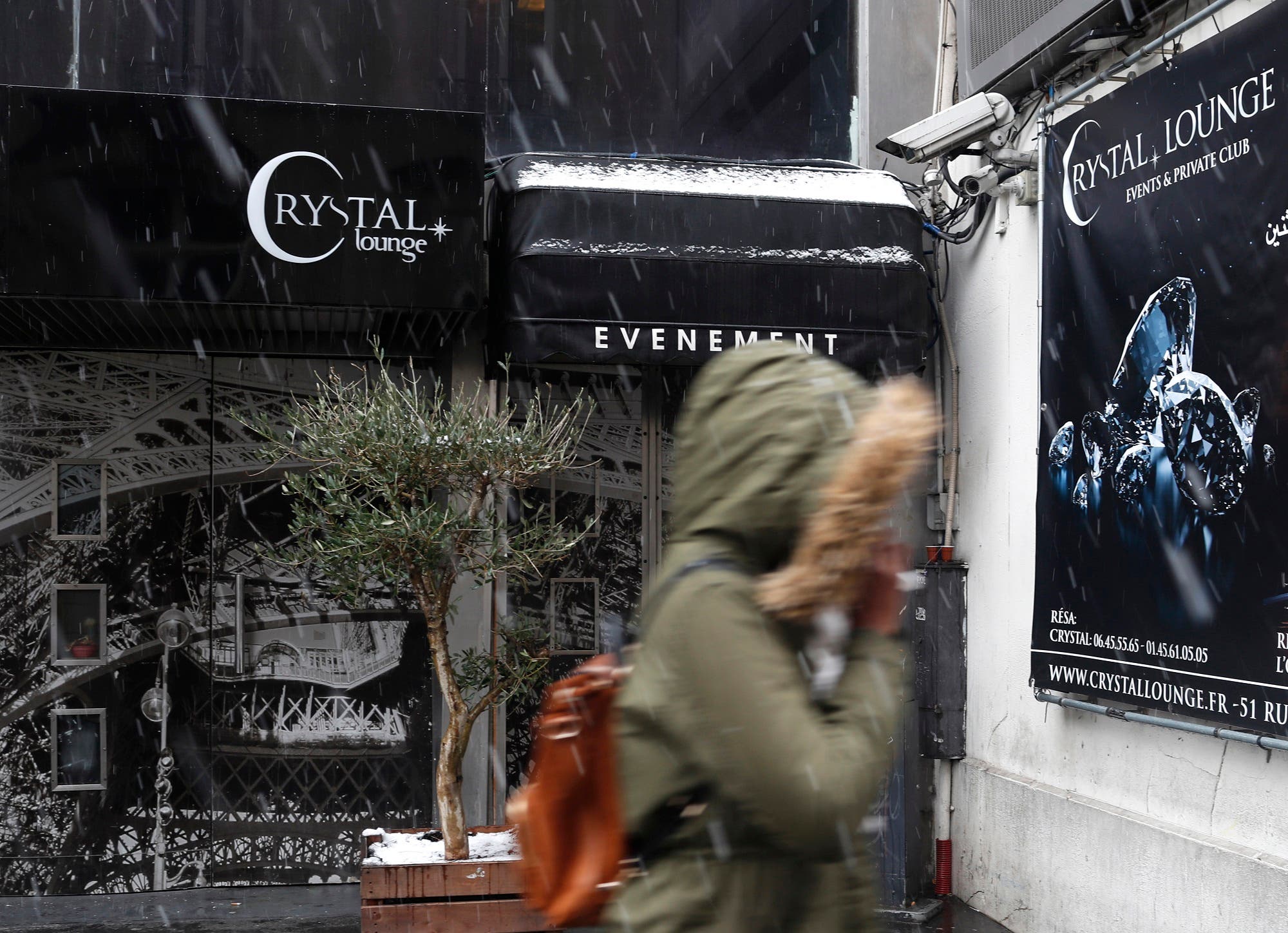 The Crystal Club in Paris, on January 22, 2019, where the woman who filed the complaint said she met Brown and his friends. (AP)