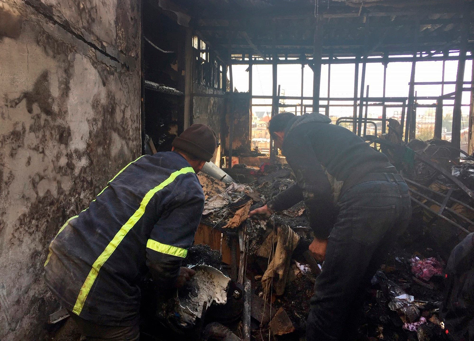 State media said an electric heater, turned on during the cold night, could have been the cause. (AP)