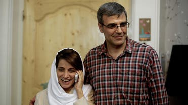 Human rights lawyer, Nasrin Sotoudeh, and her husband Reza Khandan. (File photo: AFP)