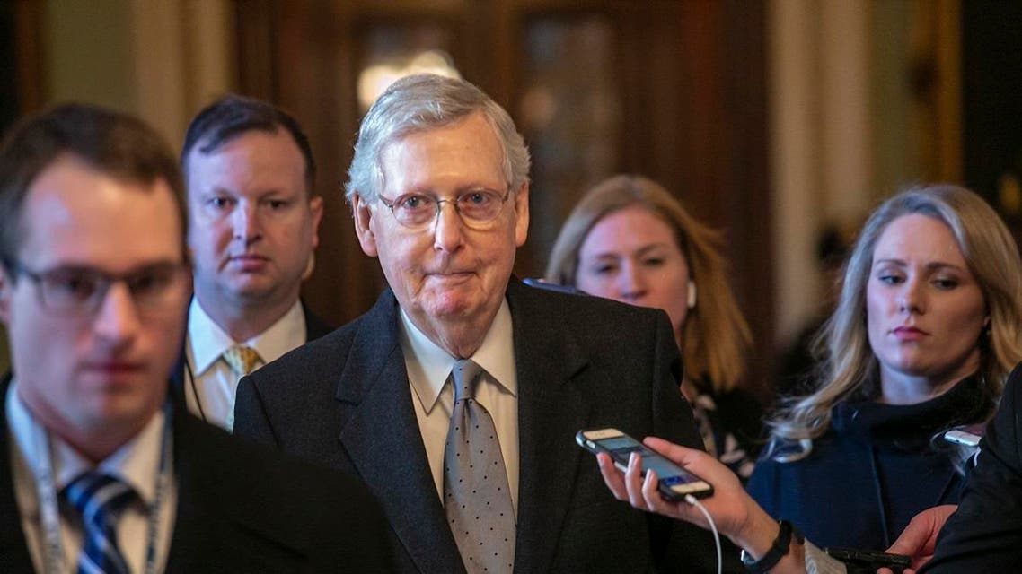 Senate Majority Leader Mitch McConnell, R-Ky. leaves the chamber in Washington. (File photo: AP)