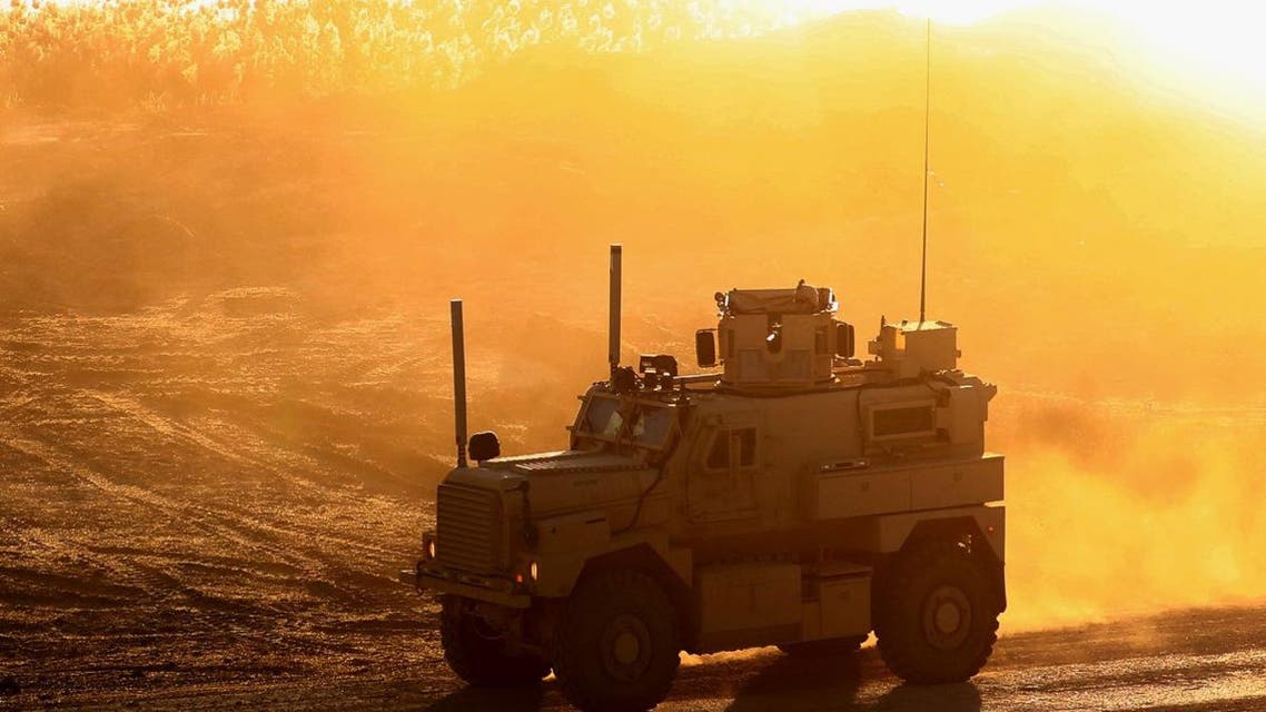This picture shows a US army vehicle supporting the Syrian Democratic Forces (SDF) in Hajin, in the Deir Ezzor province, eastern Syria. (File photo: AFP)