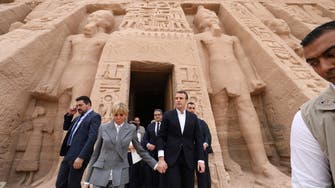 French President Macron and his wife tour Egypt’s historic temples