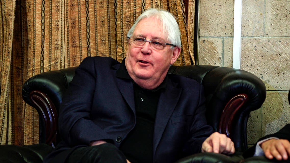 Martin Griffiths, the UN special envoy for Yemen, arrives at Sanaa international airport on November 21, 2018.