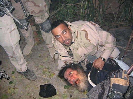القاء القبض على صدام