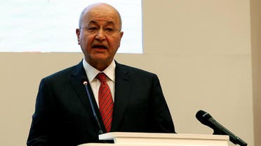 Barham Salih said that US President Donald Trump did not ask Iraq’s permission for US troops stationed there to “watch Iran.” (File photo: Reuters)