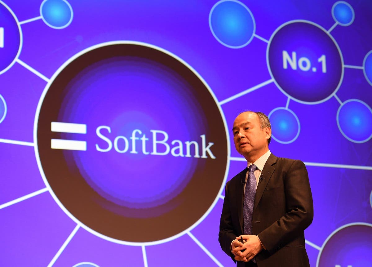 Softbank group CEO Masayoshi Son delivers a speech during his company’s financial results press conference at a hotel in Tokyo on November 5, 2018. (AFP)