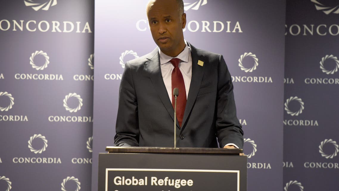 NEW YORK, NY - SEPTEMBER 18: Hon. Ahmed Hussen, Minister of Immigration, Refugees, and Citizenship, Canada, speaks at The 2017 Concordia Annual Summit at Grand Hyatt New York on September 18, 2017 in New York City. Riccardo Savi/Getty Images for Concordia Summit/AFP