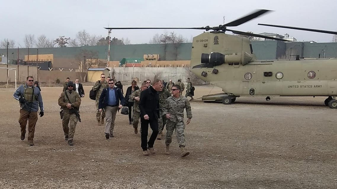 Acting Pentagon Chief Patrick Shanahan arrives in Kabul on February 11, 2019. (AFP)