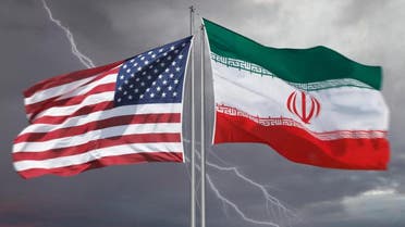 usa and Iran flag