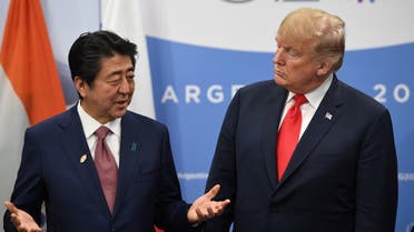 Japan’s Prime Minister Shinzo Abe nominated US President Donald Trump for the Nobel Peace Prize last autumn. (File photo: AFP)