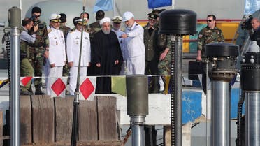 Iran's Hassan Rouhani sub marine Fateh (AFP)