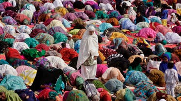 Indian Muslim women pray in Ahmadabad, India, on Oct. 15, 2013. (AP)