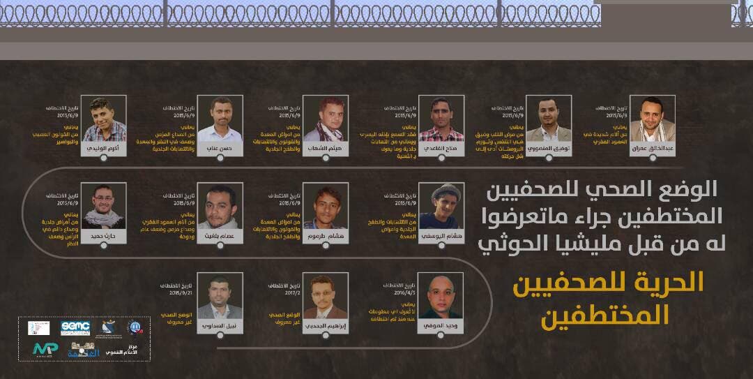 الصحفيين اليمنيين المختطفين (أرشيفية)