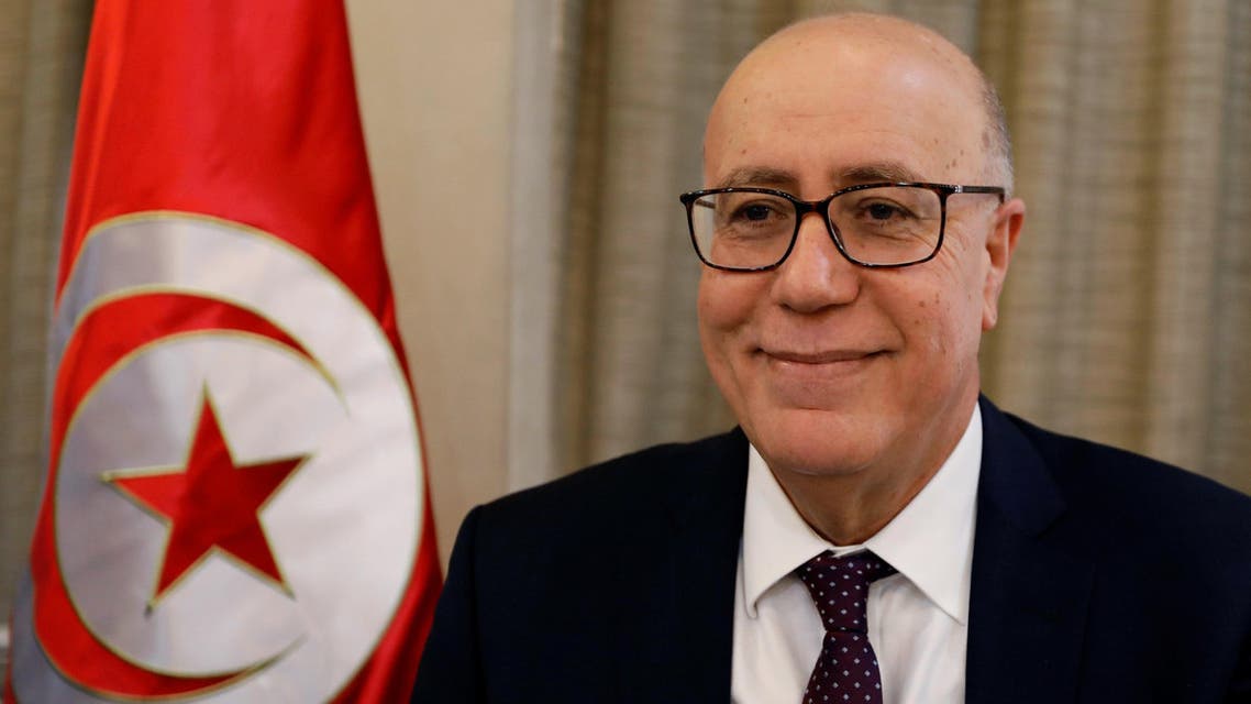 Tunisia’s Central Bank governor Marouane El Abassi attends a news conference in Tunis, on February 20, 2019. (Reuters)