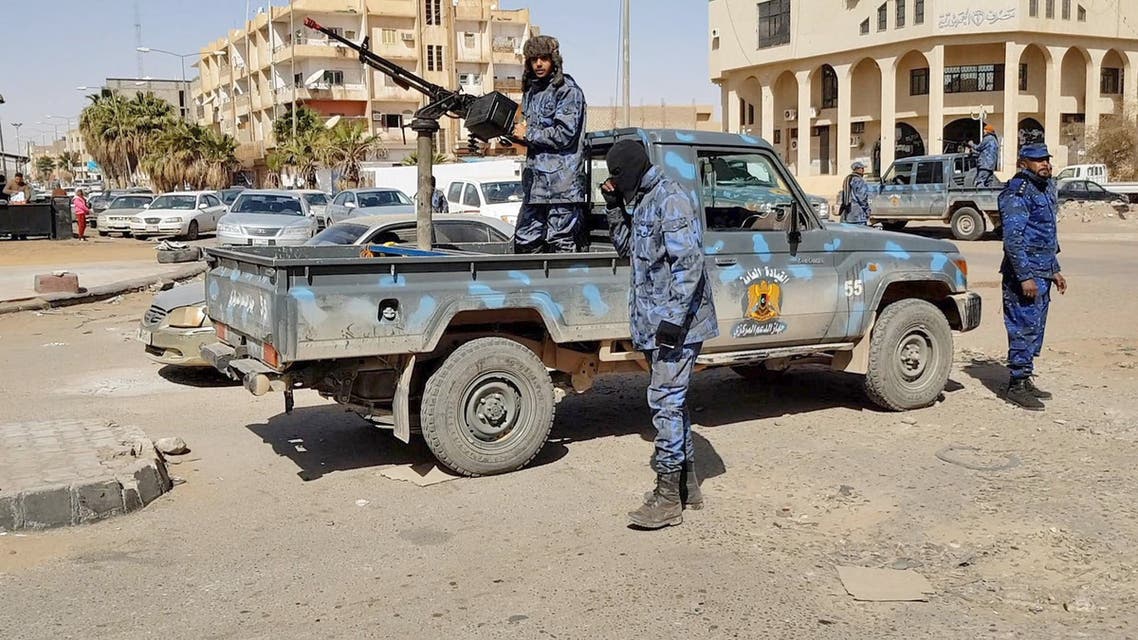 An image grab taken from a video from AFPTV, on February 6, 2019, shows Forces loyal to Libyan strongman Khalifa Haftar patroling in downtown Sebha, the biggest city in southern Libya. A power struggle between the UN-backed government in Tripoli and a parallel cabinet supported by Haftar's self-styled Libyan National Army (LNA) in the east have left the country's vast desert south a lawless no-man's land.