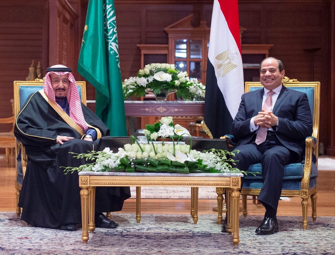 Saudi King Salman and Egypt President Andelfattah el-Sisi. (Saudi Ministry of Media)
