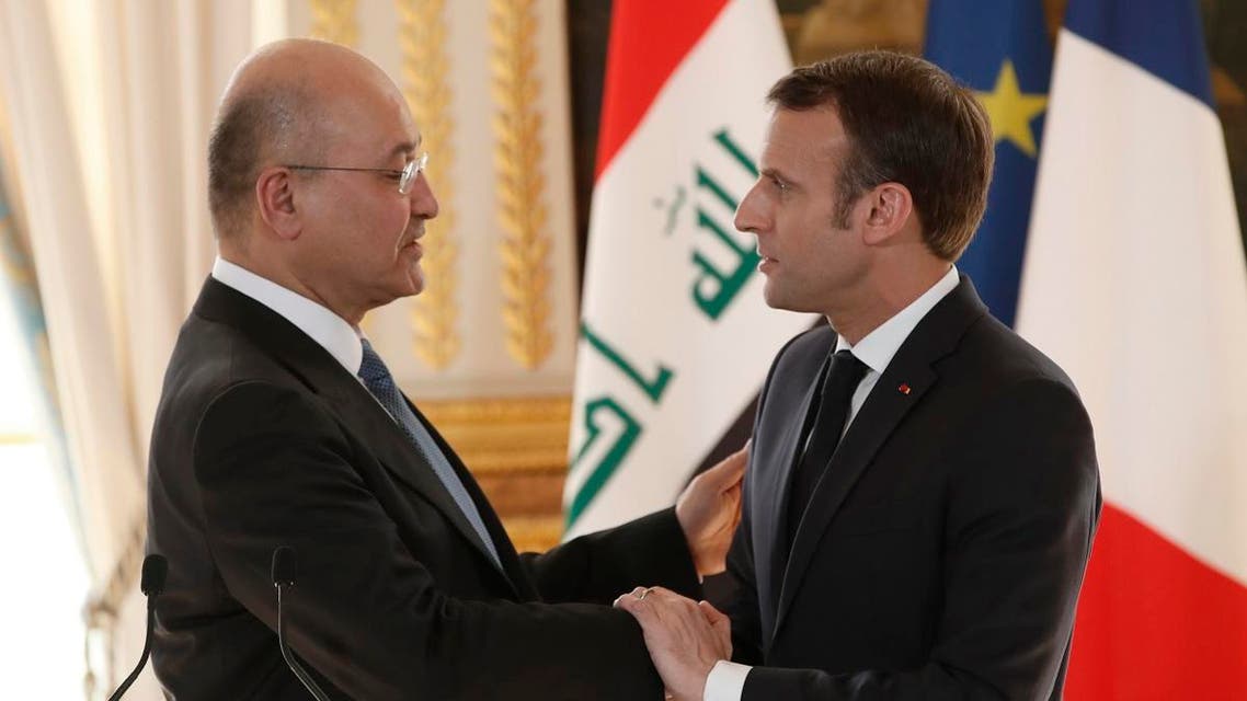 MACRON AND SALEH IN PARIS (AFP)