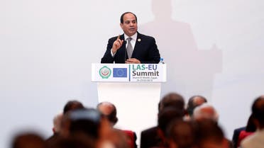 Abdel Fattah el-Sisi, President of Egypt, attends a news conference during a summit between Arab league and European Union member states, in the Red Sea resort of Sharm el-Sheikh. (Reuters)