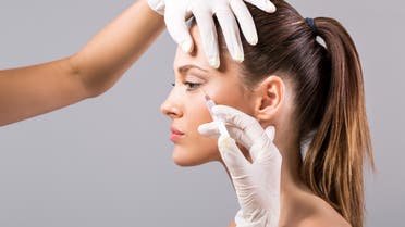 Treatment with botox. - Stock image