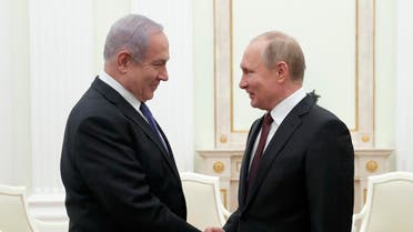 Netanyahu Putin in Moscow (AFP)