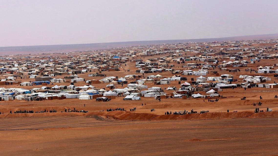 An overview of the Rukban camp, between Jordan and Syria's borders. (AP)