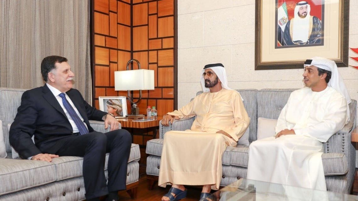 محمد بن راشد يستقبل فايز السراج