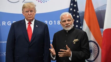 President Trump and Prime Minister Modi during the G20 Leaders’ Summit in Buenos Aires, on November 30, 2018. (AFP)