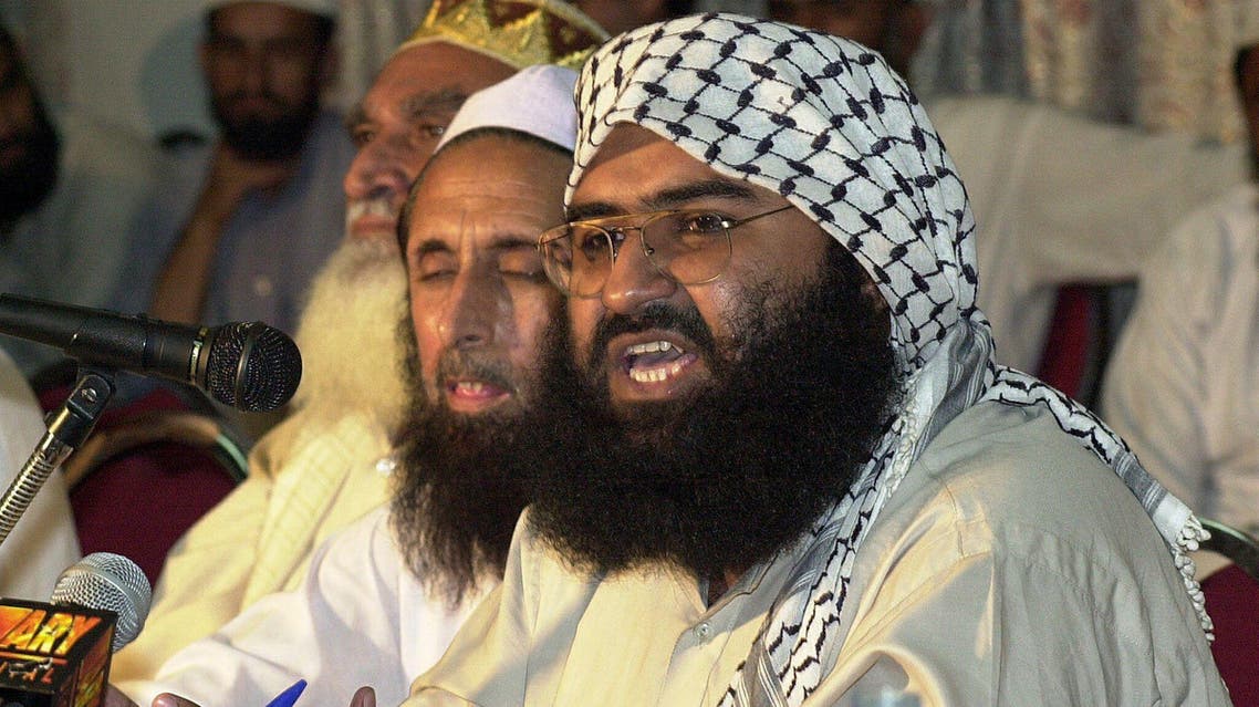 Masood Azhar in Islamabad on August 26, 2001. (AFP)