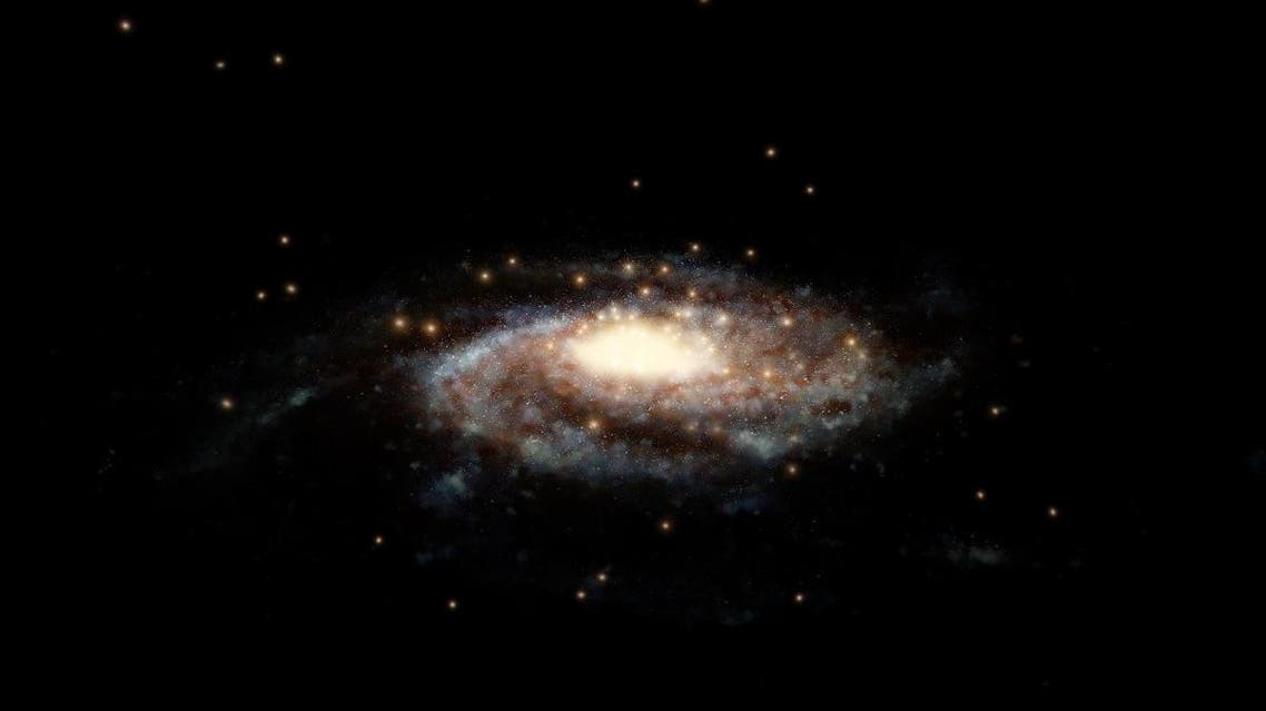 A handout photo released by the European Space Agency on March 7, 2019, shows an artist’s impression of a computer generated model of the Milky Way. (AFP)