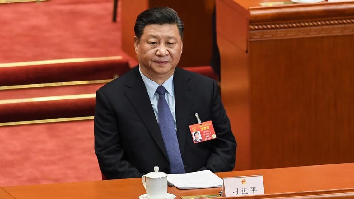 China’s President Xi Jinping attends the second plenary session of the National People’s Congress (NPC) at the Great Hall of the People in Beijing on March 8, 2019. (AFP)