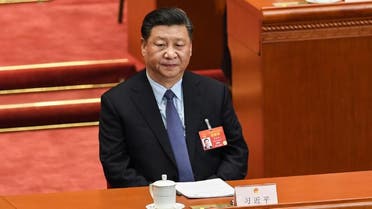 China’s President Xi Jinping attends the second plenary session of the National People’s Congress (NPC) at the Great Hall of the People in Beijing on March 8, 2019. (AFP)